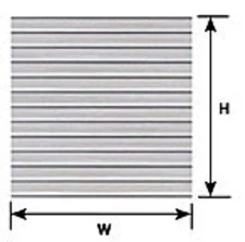 Plastruct Model Parts 91511 PS-13 HO Scale Ribbed Roofs (2 Pack), White