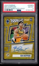 2023-24 PHOENIX ROOKIE SIGNS GOLD BEN SHEPPARD RC AUTO AUTOGRAPH 1/10 PSA 8