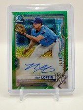 2021 Bowman Chrome NICK LOFTIN Green MOJO REFRACTOR AUTO /99 Royals #BCMA-NL