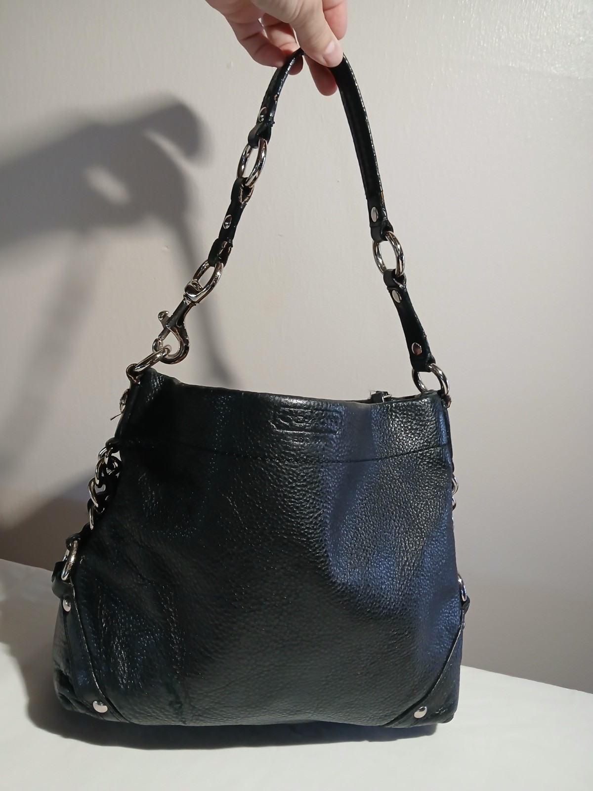 COACH~Y2K Carly Hobo Bag! Black Pebbled Leather~ GOOD… - Gem