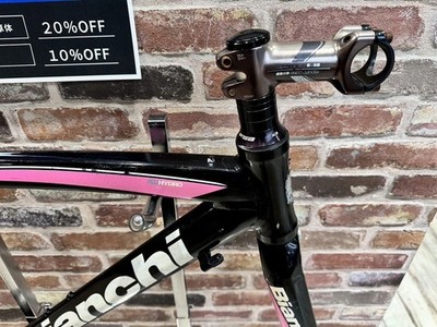 BIANCHI VIA NIRONE 7 Frame Set Road Bike Black Pink Junk Top 500mm
