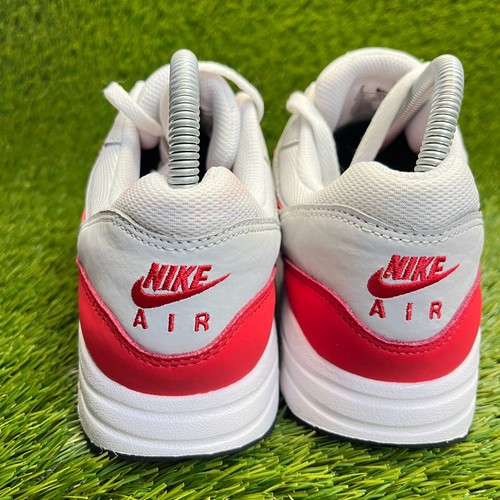 Nike Air Max 1 GS Boys Size 7Y Red White Gray Athletic Running Shoes Sneakers - Picture 7 of 11