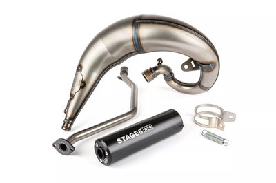 Auspuff Stage6 Streetrace high mount CNC schwarz Rieju MRT