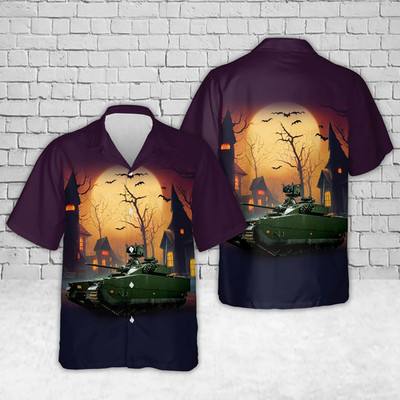 Tank Halloween Horror Fullmoon Hawaiian, Halloween Day Gift