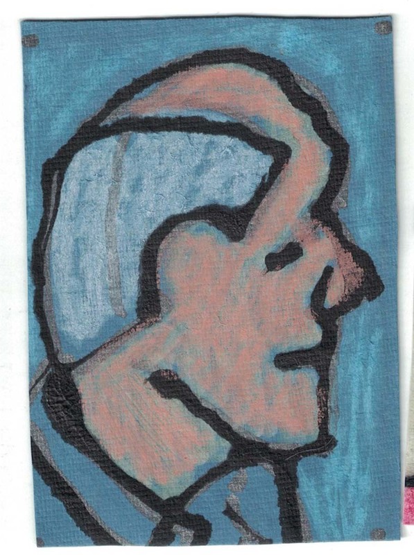 ACEO "Neighbor" 2.5" by 3.5" Original Art