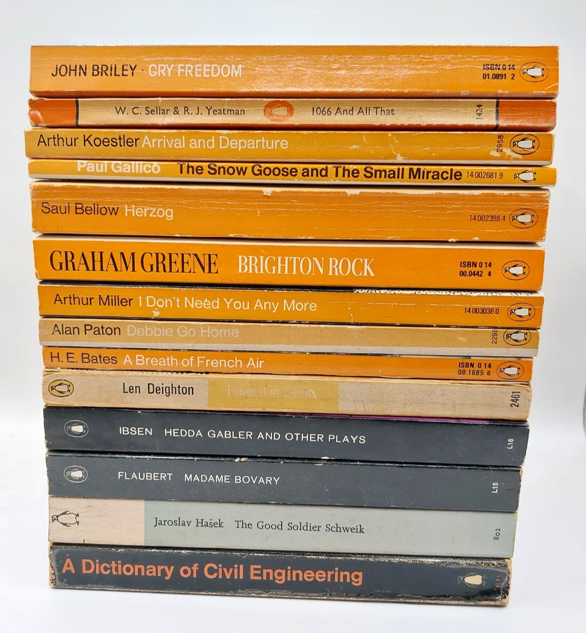 14 x vintage classic Penguin books/novels 1960s/1970s/1980s job lot set