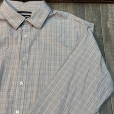 Claiborne Men s Long Sleeve Button-Up Shirt XL Plaid Dress Casual Business