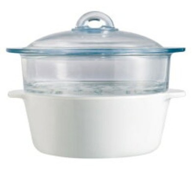 Pyrex Pyroflam Cocotte Steamer Set 2000mL φ200 × 80mm Vitro-Ceramic