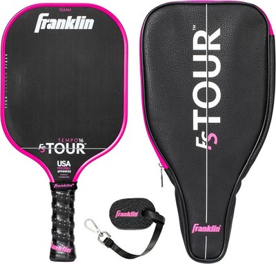 Franklin Sports FS Tour Carbon Fiber Pickleball Set - Tempo 16 mm - PINK