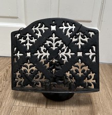 Vintage Heavy Adjustable Cast Iron Book Stand Recipe Cookery Farmhouse Kitchen