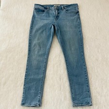 Levi's 311 Womens Blue Mid Rise Medium Wash Shaping Skinny Denim Jeans Sz 33x30