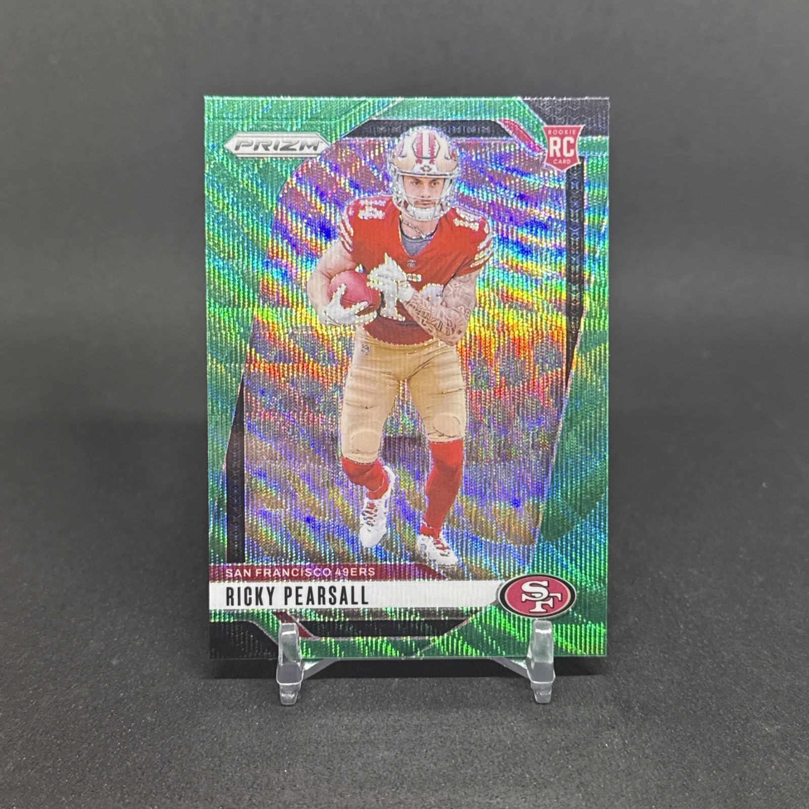 Ricky Pearsall - 2024 Panini Prizm Green Wave Prizm- #383 - Rookie (RC) 49ers SP