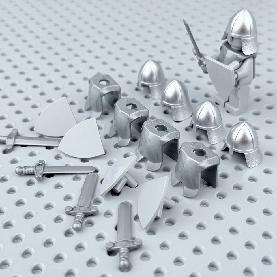 LEGO Medieval Castle Armoy Lot - 5x Helmets Shields Armor Swords NO Minifig NEW - Image 3 of 4