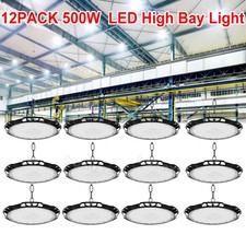 12X 500W UFO LED High Bay Light Shop Lights Warehouse Commercial Lighting Lamp