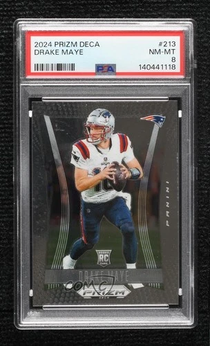2024 Panini Prizm Deca Drake Maye #213 PSA 8 Rookie RC
