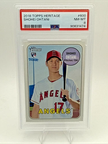 2018 Topps Heritage Shohei Ohtani RC #600 PSA 8