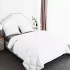 BESC 轻便羊毛羽绒被填充动力被套 KING 90"X 106" 白色