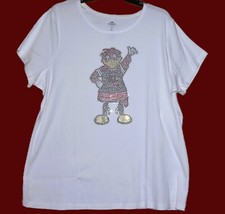 South Carolina Gamecocks Cocky white rhinestone short sleeved shirt size 2X