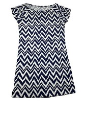 Lilly Pulitzer Womens Cotton T Shirt Dress Size Small Blue White Pullover