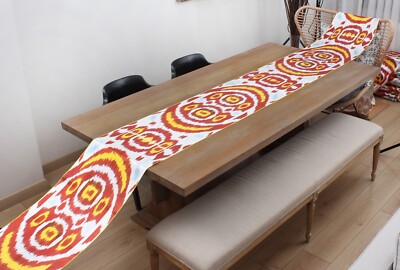 Ikat Fabric Silk and Cotton Uzbek 7.25 meters Brand New Fast Shipment 15892