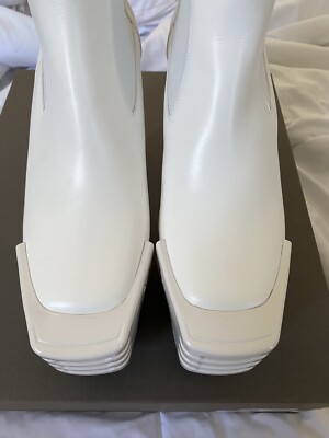 靴 rick owens kiss boots 41 Rick Owens - FW2021 - Kiss Boots in red leather with silver