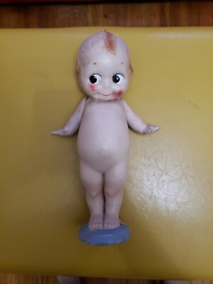 Original 1913 Rose O'Neill Composition 12  Kewpie Doll Blue Wings Jointed Arms