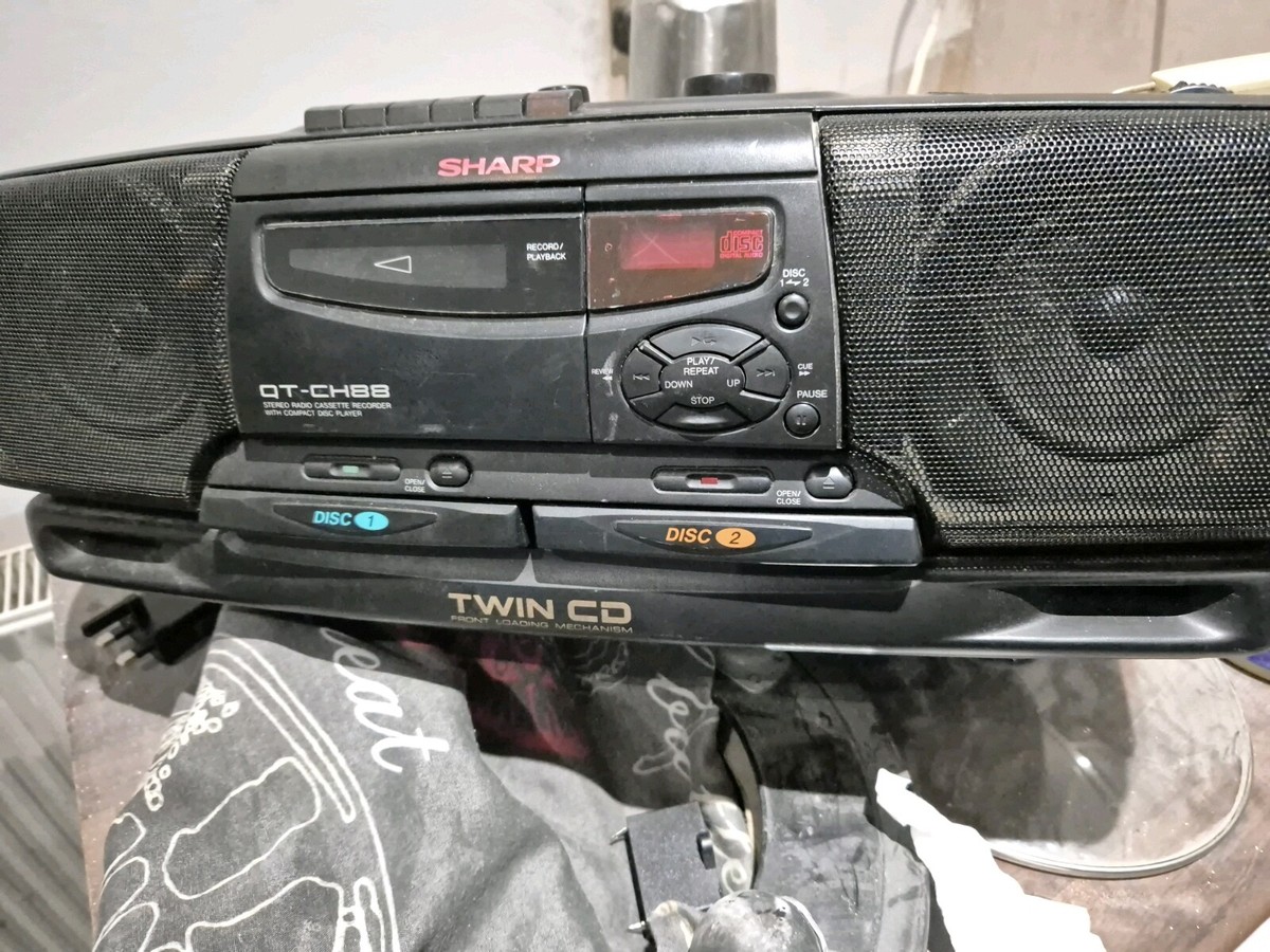 シャープ SHARP QT-88CD コンパクトディスクステレオ ダブルカセット