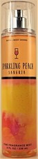 Bath  Body Works SPARKLING PEACH SANGRIA Fine Fragrance Body Mist Spray 8Oz