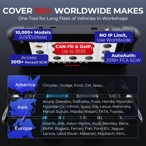 AUTEL MP900-BT KIT AUTO OBD2 Diagnóstico Sistemas Completos Programación Clave - Imagen 8 de 15