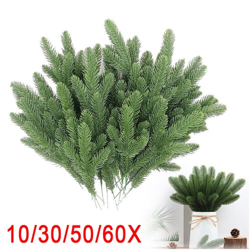 10-60X Aghi di Pino Rami Piante Plastica Artificiale Decorazione Albero di Natale