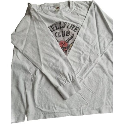 T-shirt Stranger Things Hellfire Club Per Bambini – In Cotone 100%, Stampa Originale, Vestibilità Regolare E Comoda