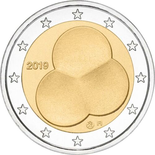 2 Euro FINLANDIA 2019 COSTITUZIONE FINLANDESE - 2 € Commemorativo PRIMA SCELTA - Zdjęcie 1 z 1