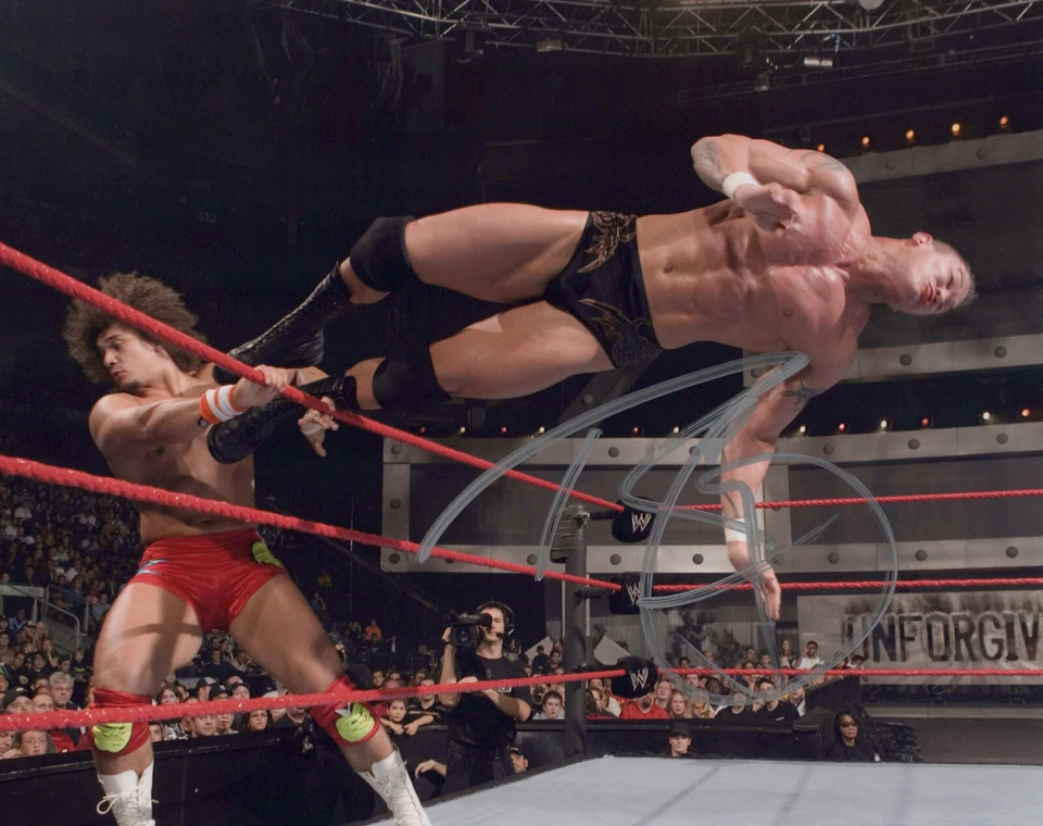 FOTO WWE 8X10 autografada assinada por Randy Orton c PROVA Dropkick RKO The Viper certificado de autenticidade - Imagem 2 de 3