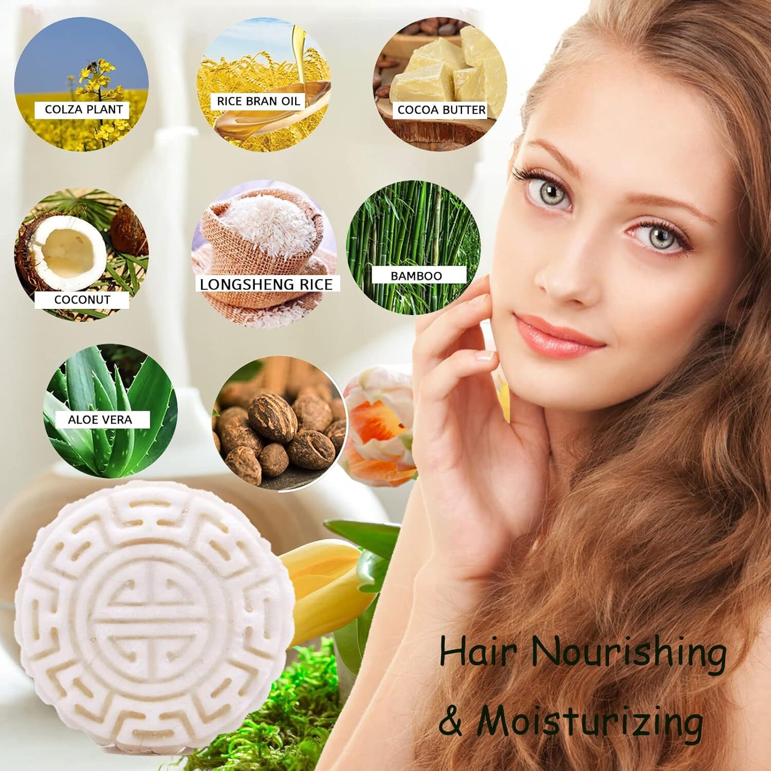 Shampoo Bar Rice Water Hair Growth Hair Loss Shampoo Conditioner