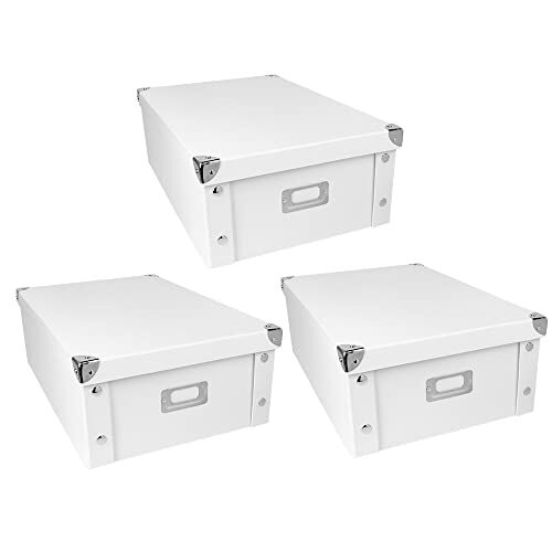 Ideen mit Herz Set di 3 scatole portaoggetti con coperchio, pieghevole, (y2X)