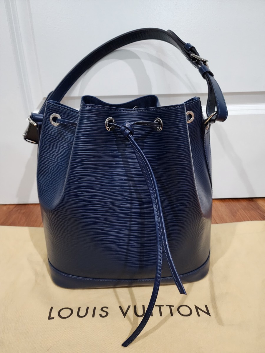 Louis Vuitton Petite Noe Epi Leather, Indigo Blue/Navy And Purse