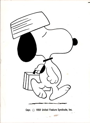 すぬページ LG22 1958 Original Photo PEANUTS COMIC STRIP Snoopy Cartoon