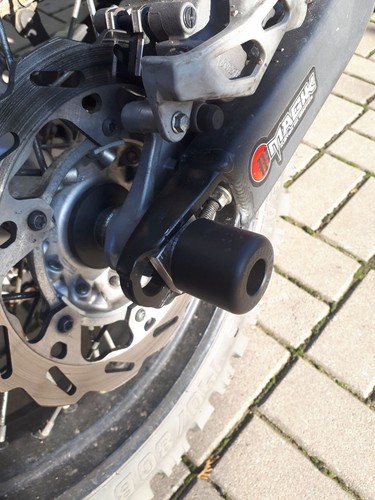 YAMAHA WR250X 2008-2011 FRONT AND REAR AXLE CRASH MUSHROOMS SLIDER BOBBINS BUNGS - Picture 11 of 12