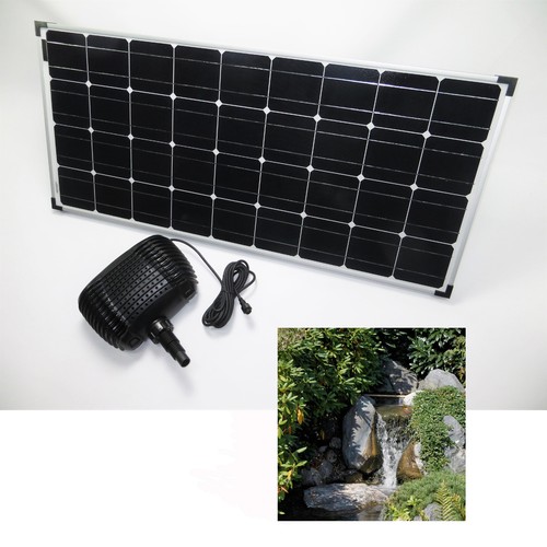 100W SOLAR BACHLAUFPUMPE TEICHPUMPE SOLARPUMPE GARTENTEICHPUMPE