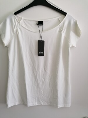 Damen Shirt von s.Oliver Selection , Natur/Creme, Gr. 44 , NEU mit Etikett