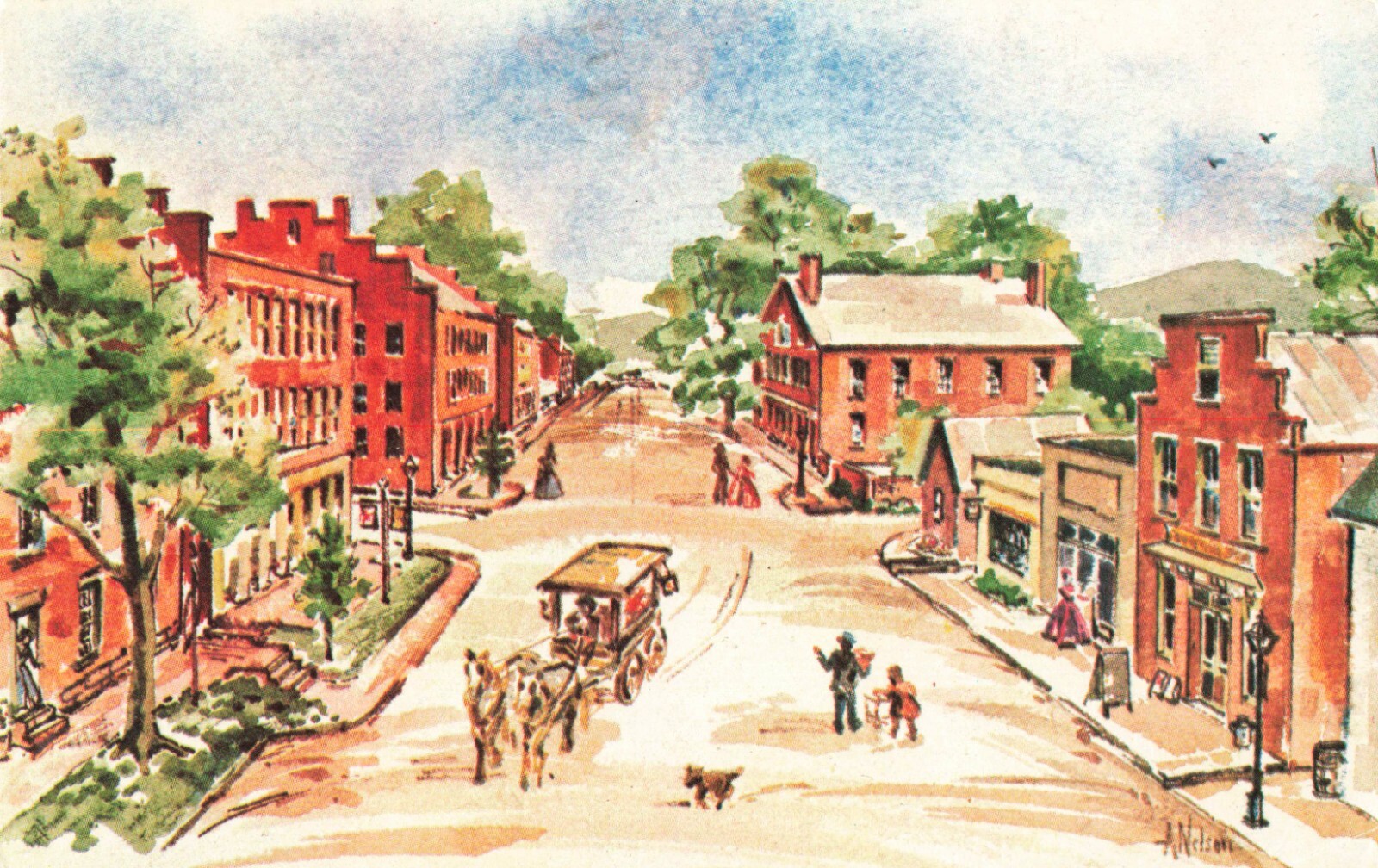 Postcard Roscoe Village Coshocton Ohio | eBay