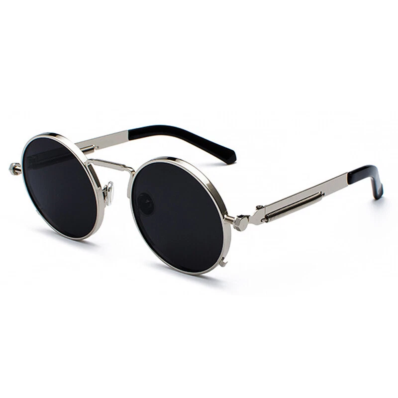 Gafas de sol retro Steampunk de moda con marco de metal redondo Gafas de sol Protección UV400 Foto 3 de 4