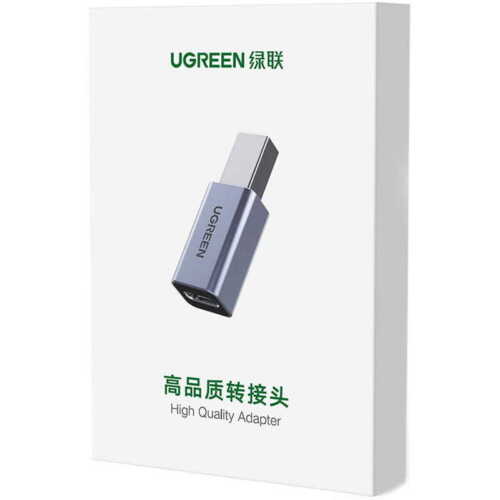 Adapter von USB-C auf USB Typ B Ugreen Konverter Drucker Anschluss Grau - Afbeelding 6 van 6