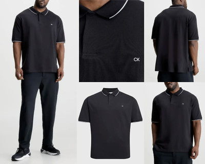 CALVIN KLEIN CK ÜBERGRÖSE PLUS SIZE PIQUÉ Polo Shirt Polohemd Hemd T-Shirt 2XL