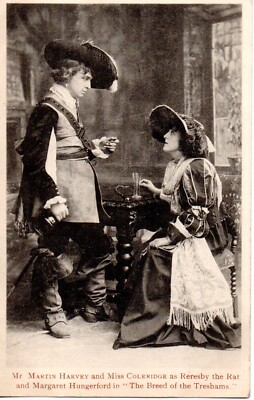 B11-66727 Original ca 1905 RPPC British Theatre Actors Martin Harvey ...