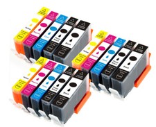 15 pezzi combinazione inchiostro stampante XL per 564XL HP Photosmart C309a C410a D5445 D7560 C510a