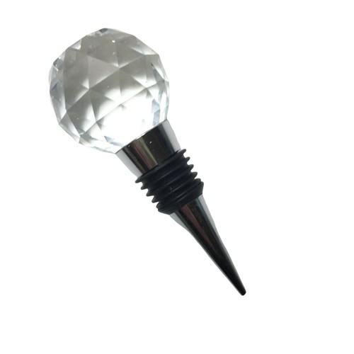 New Wine Stopper Crystal Faceted Ball Golf Ball on Tee in Box - Picture 2 of 5