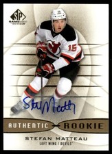 2013-14 SP Game Used Gold Autographs Stefan Matteau Auto New Jersey Devils #122