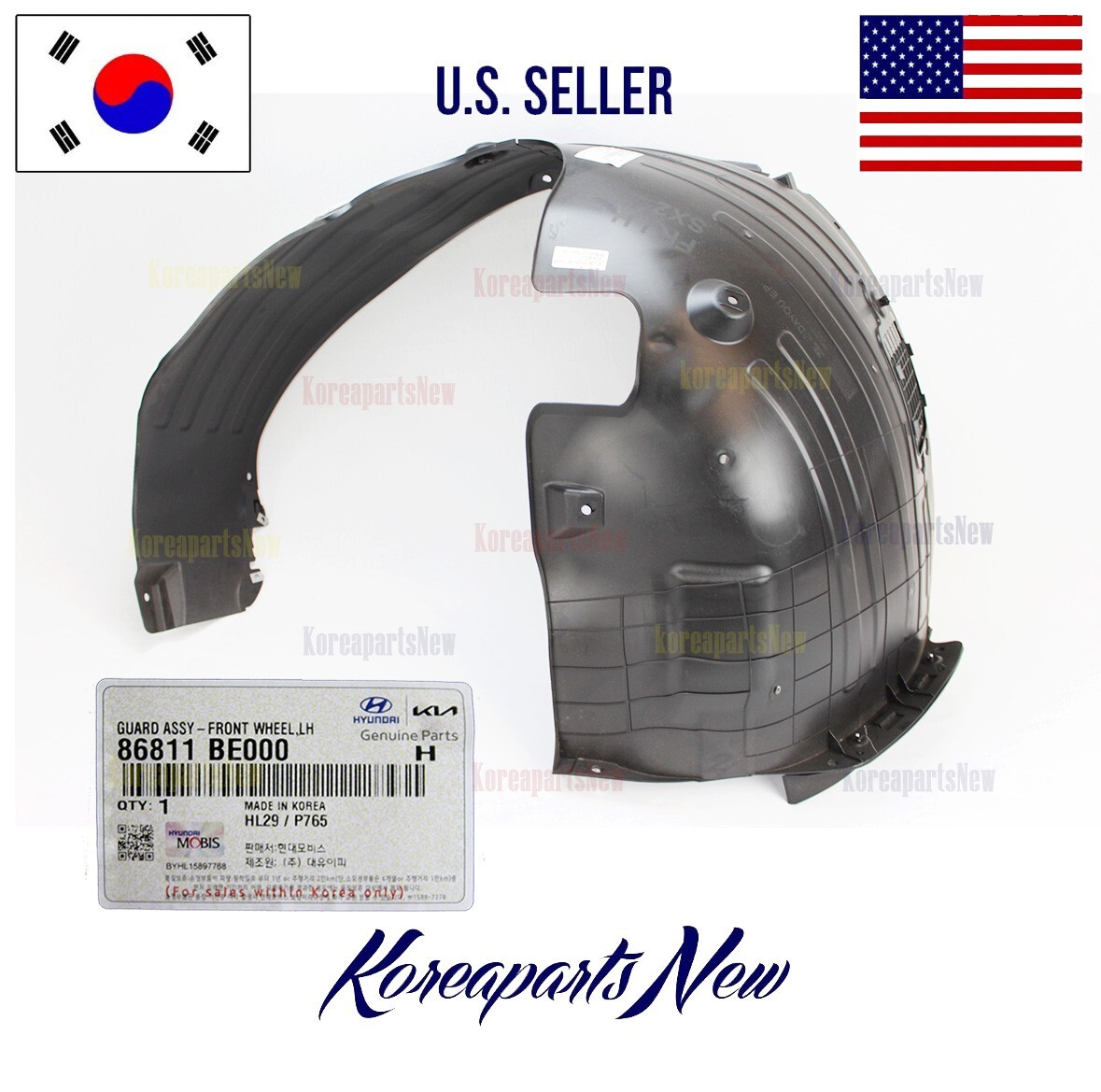 ambassaadeur F•I•V•E FRONT Fender Liner Left DRIVER ⭐GENUINE⭐ fits 2.0L Hyundai Kona