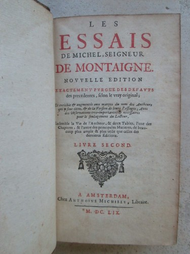 LES ESSAIS DE MICHEL DE MONTAIGNE, 1659. 3 volumes complet. - Bild 9 von 21